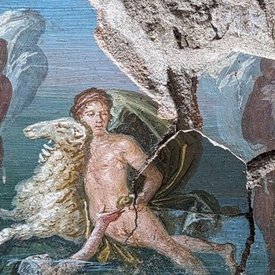 Fresco of Phrixus and Helle discovered at Pompeii