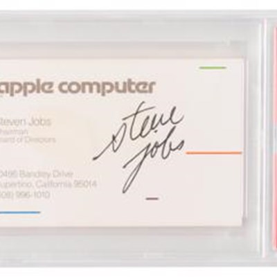 Steve Jobs signed Apple Business Card sells for over $180,000 at Auction