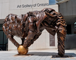 Art Gallery of Ontario Installs First Public Art Commission, a Monumental Sculpture by Brian Jungen