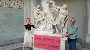 Climate Protesters Glue Themselves to the Vatican's Laocoon Statue