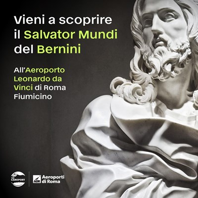 Bernini's Salvator Mundi at Fiumicino Terminal 1, Rome