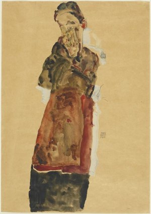 Museum Folkwang Reacquires Schiele's Watercolour "Standing Woman"