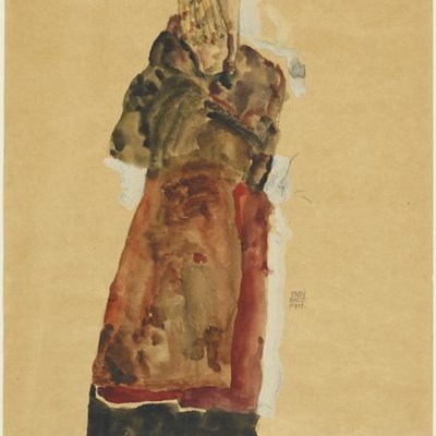 Museum Folkwang Reacquires Schiele's Watercolour "Standing Woman"