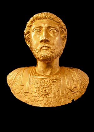 Getty Exhibits a Unique Golden Portrait Bust of the Roman Emperor Marcus Aurelius