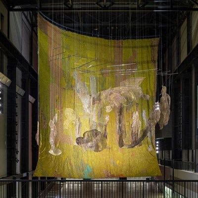 El Anatsui: Behind the Red Moon at Tate Moderns' Turbine Hall
