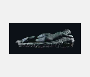 A bronze reclining figure of the hermaphrodite, 17th century