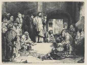 Rembrandt Harmensz. van Rijn Christ preaching