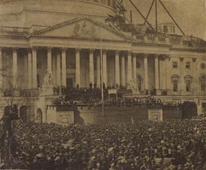 Photograph of ‘The First Inaugural of Abraham Lincoln, 4 March 1861’