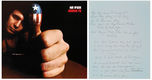 Don McLean’s original manuscript for "American pie" 
