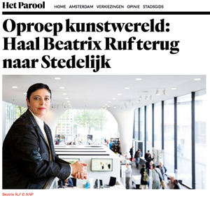 Prominent Figures of the Art World Launch Ad in Dutch Paper Het Parool: Call Ruf Back