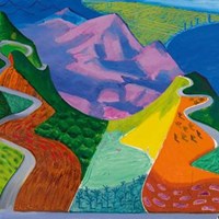 Pacific Coast Highway and Santa Monica by Hockney