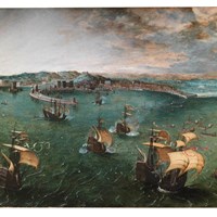 Naval Battle in the Gulf of Naples attributed to Pieter Bruegel the Elder