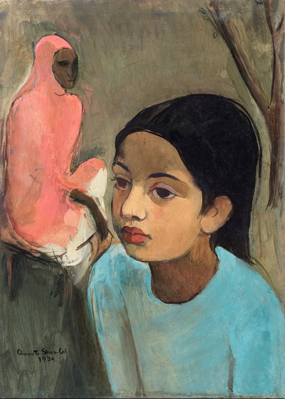 amrita shergil girl in blue