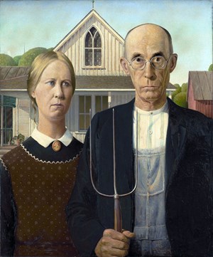 Symbolism of the Pitchfork in Grant Wood’s American Gothic