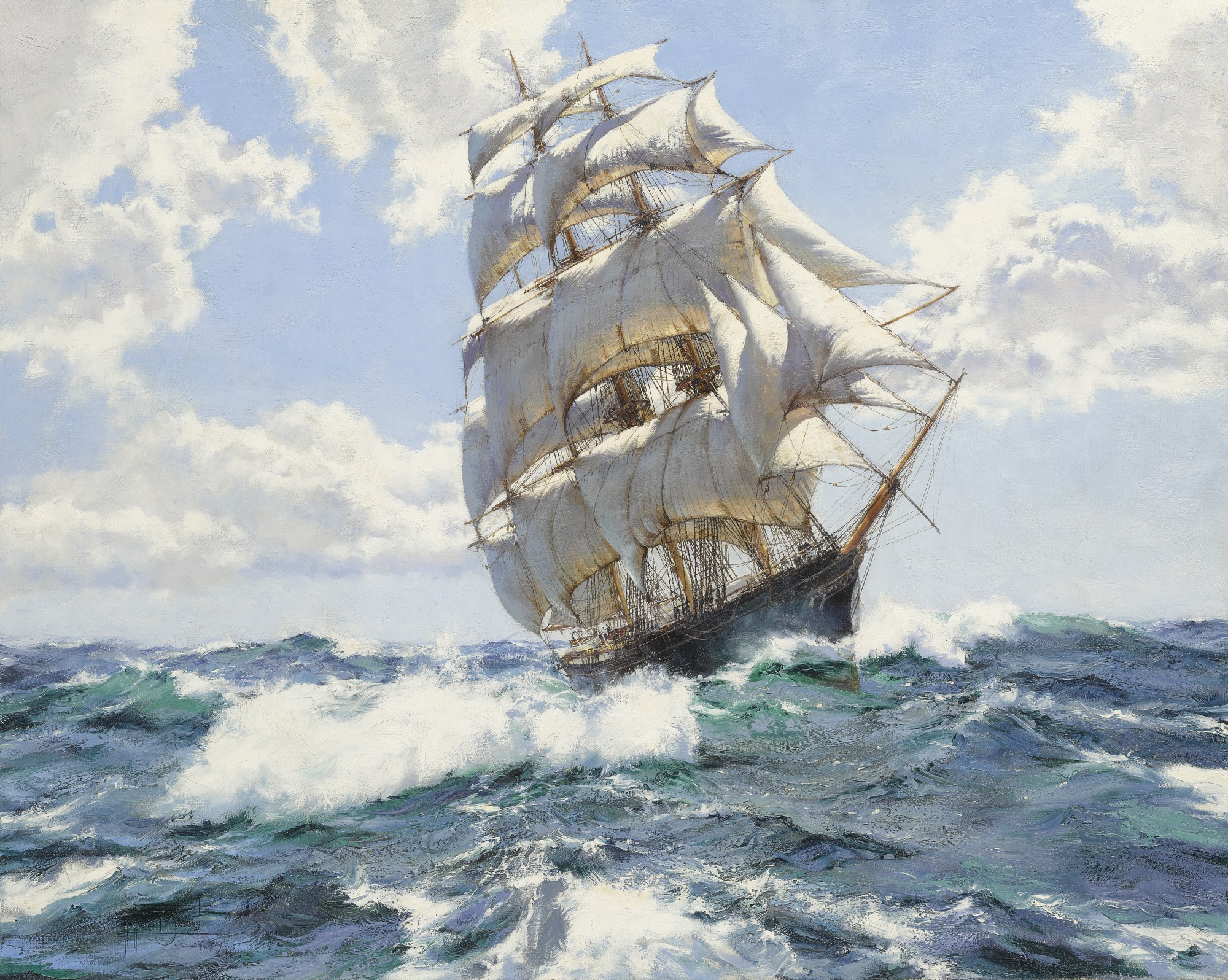 ArtDependence | Fresh Winds, High Seas by Montague Dawson ...