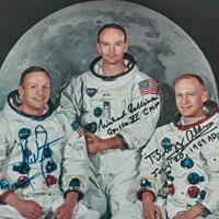 Apollo 11 Crew Signed WSS Lithograph at Sotheby's Space Exploration 