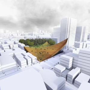 Award-Winning Design of Tokyo Music Hall Transforms Roof into a Public Plaza